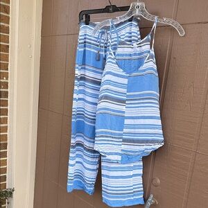 Gap Blue Striped Pajama Set
